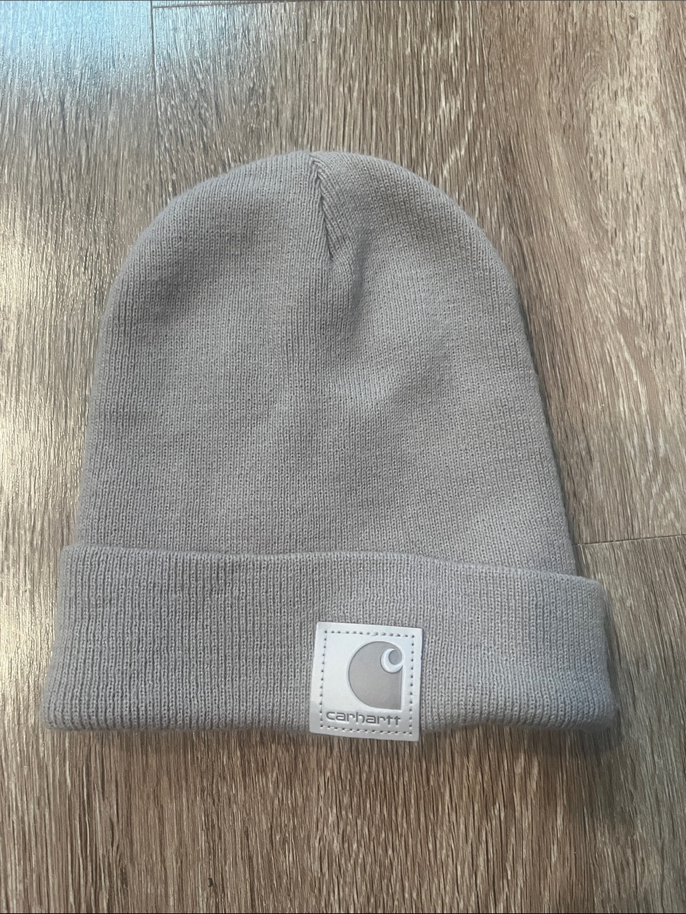 Tonal Patch Carhartt Beanie in Light Taupe
